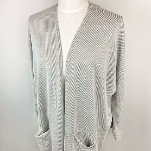Donni Ribbed Open Front Cardigan NWT - Picture 2 of 6